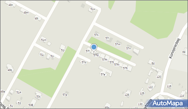 Mysłowice, Orła Białego, 57fc, mapa Mysłowice