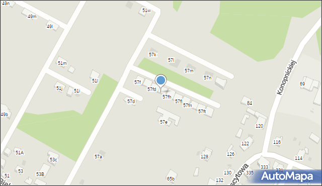 Mysłowice, Orła Białego, 57ff, mapa Mysłowice