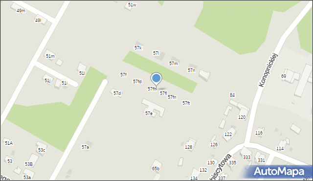 Mysłowice, Orła Białego, 57fj, mapa Mysłowice