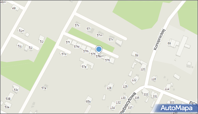 Mysłowice, Orła Białego, 57fn, mapa Mysłowice