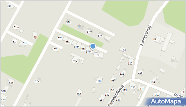 Mysłowice, Orła Białego, 57fr, mapa Mysłowice