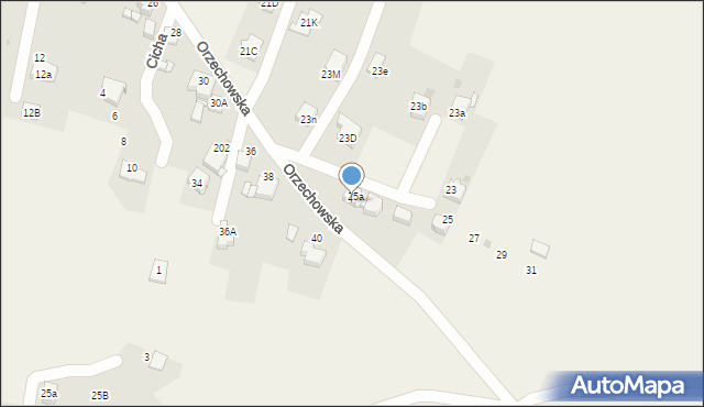 Nakło Śląskie, Orzechowska, 25b, mapa Nakło Śląskie