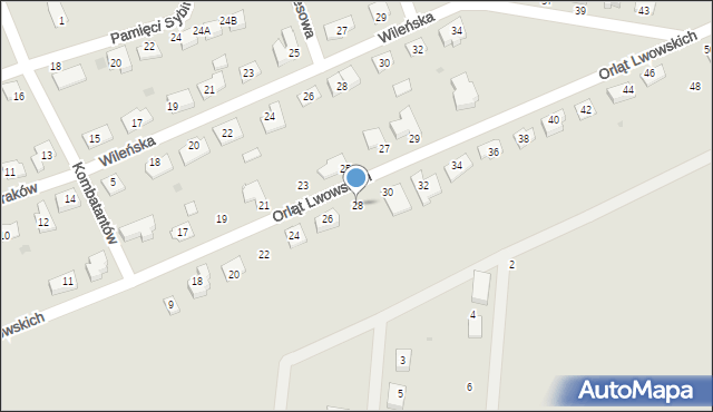 Namysłów, Orląt Lwowskich, 28, mapa Namysłów