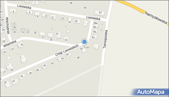 Namysłów, Orląt Lwowskich, 52, mapa Namysłów