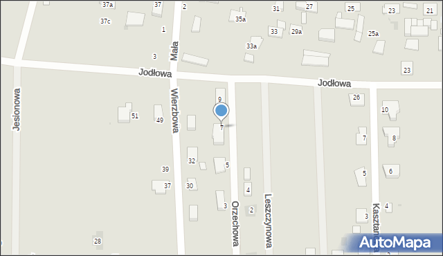 Namysłów, Orzechowa, 7, mapa Namysłów