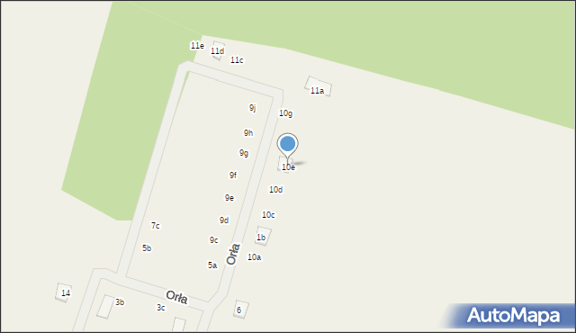 Niedźwiedź, Orła, 10e, mapa Niedźwiedź