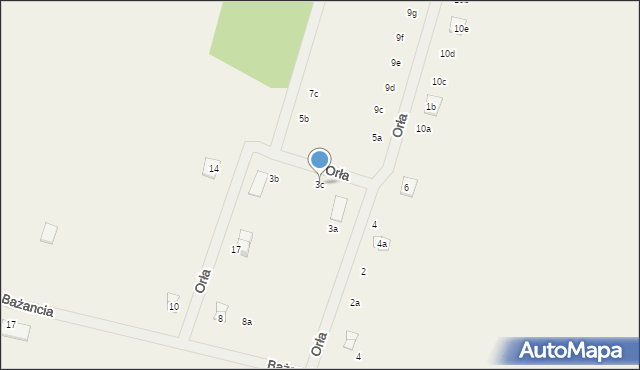 Niedźwiedź, Orła, 3c, mapa Niedźwiedź
