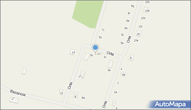 Niedźwiedź, Orła, 5c, mapa Niedźwiedź