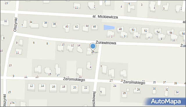 Niemcz, Orzeszkowej Elizy, 2B, mapa Niemcz