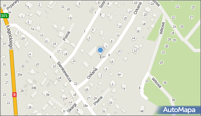 Nowa Dęba, Orkana Władysława, 5, mapa Nowa Dęba