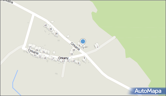 Nowa Ruda, Orkana Władysława, 3, mapa Nowa Ruda