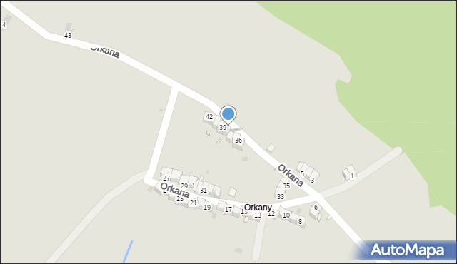 Nowa Ruda, Orkana Władysława, 38, mapa Nowa Ruda