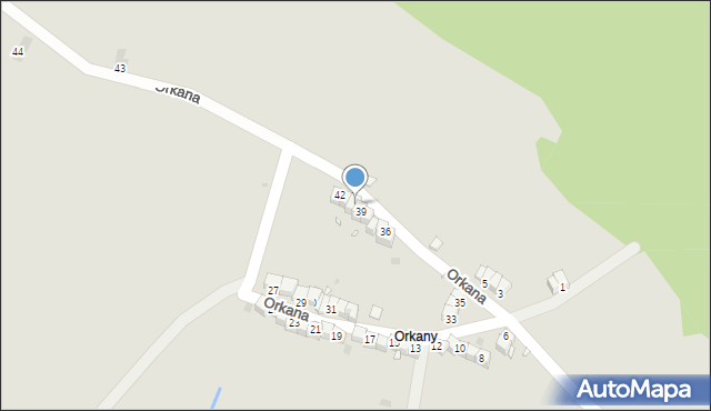 Nowa Ruda, Orkana Władysława, 40, mapa Nowa Ruda