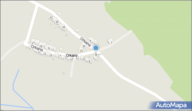 Nowa Ruda, Orkana Władysława, 6, mapa Nowa Ruda