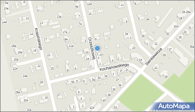 Nowa Sól, Orzeszkowej Elizy, 4a, mapa Nowa Sól