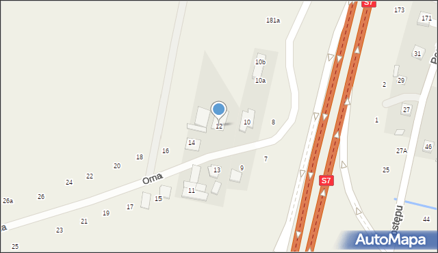 Nowa Wola, Orna, 12, mapa Nowa Wola