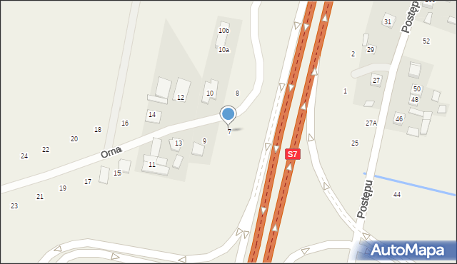 Nowa Wola, Orna, 7, mapa Nowa Wola