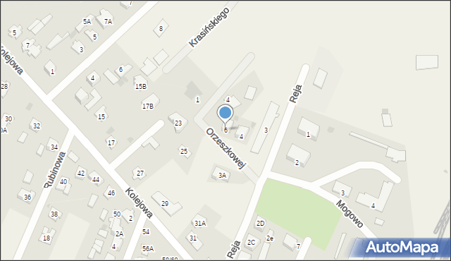 Nowe Pieścirogi, Orzeszkowej Elizy, 6, mapa Nowe Pieścirogi