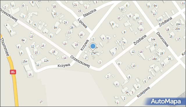 Nowy Dwór Mazowiecki, Orzeszkowej Elizy, 17A, mapa Nowy Dwór Mazowiecki