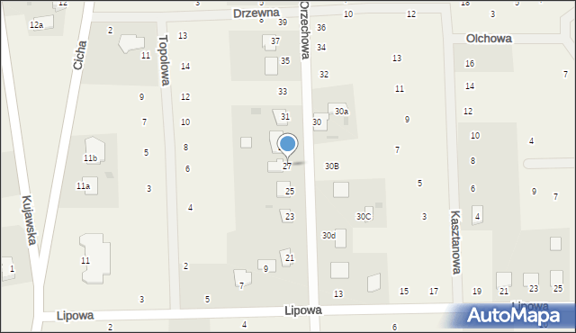 Nowy Zbrachlin, Orzechowa, 27, mapa Nowy Zbrachlin