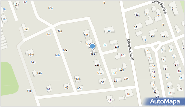 Nysa, Orzeszkowej Elizy, 58c, mapa Nysy