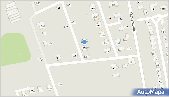 Nysa, Orzeszkowej Elizy, 60b, mapa Nysy