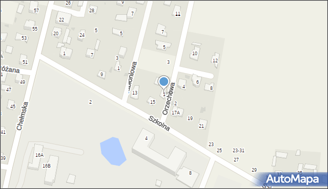 Okszów-Kolonia, Orzechowa, 1, mapa Okszów-Kolonia