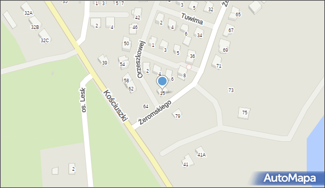 Olecko, Orzeszkowej Elizy, 15, mapa Olecko