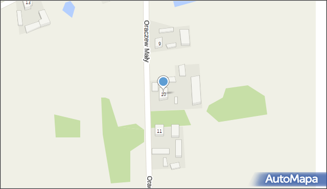 Oraczew Mały, Oraczew Mały, 10, mapa Oraczew Mały