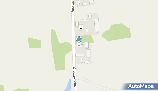 Oraczew Mały, Oraczew Mały, 11, mapa Oraczew Mały