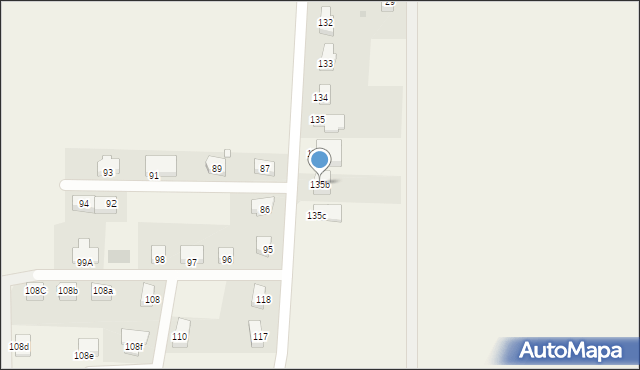 Oraczewice, Oraczewice, 135b, mapa Oraczewice