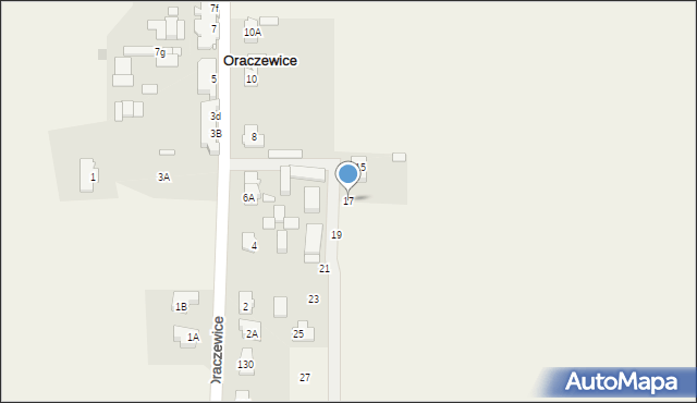 Oraczewice, Oraczewice, 17, mapa Oraczewice