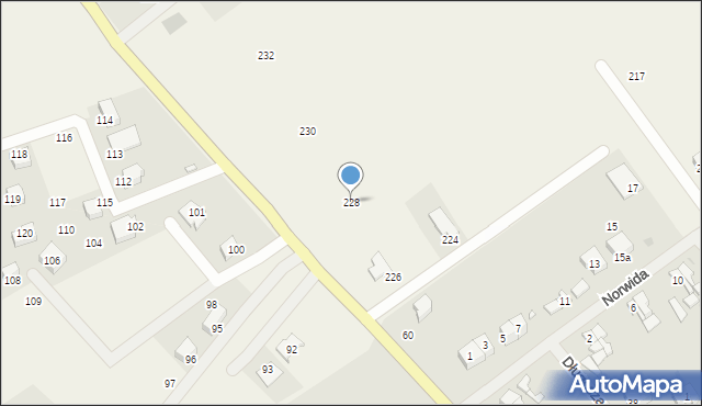 Oraczewice, Oraczewice, 228, mapa Oraczewice