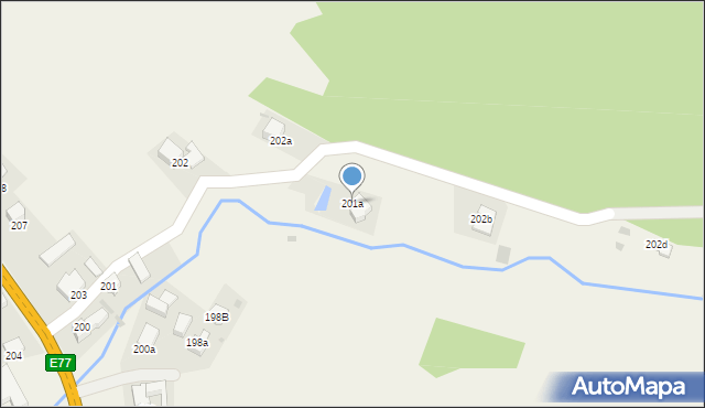Orawka, Orawka, 201a, mapa Orawka