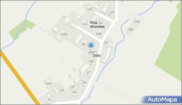 Orawka, Orawka, 220b, mapa Orawka