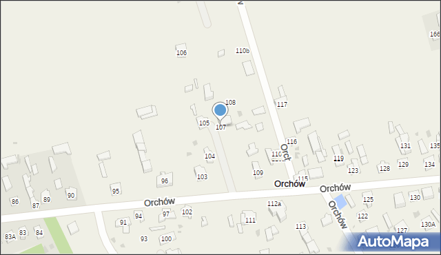 Orchów, Orchów, 107, mapa Orchów
