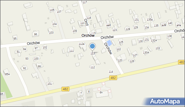 Orchów, Orchów, 113, mapa Orchów