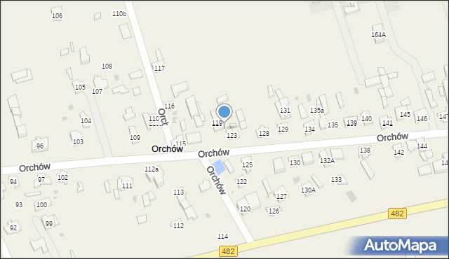 Orchów, Orchów, 121, mapa Orchów