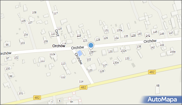 Orchów, Orchów, 125, mapa Orchów