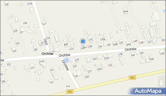 Orchów, Orchów, 128, mapa Orchów