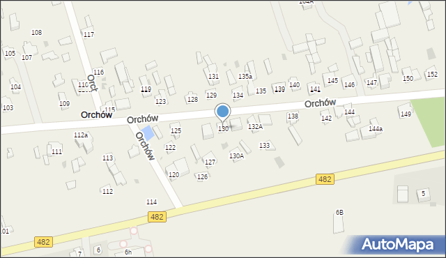 Orchów, Orchów, 130, mapa Orchów