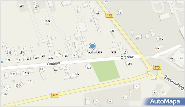 Orchów, Orchów, 151, mapa Orchów