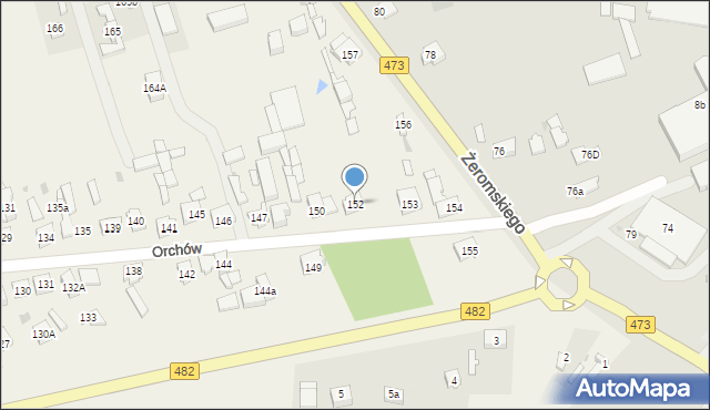 Orchów, Orchów, 152, mapa Orchów
