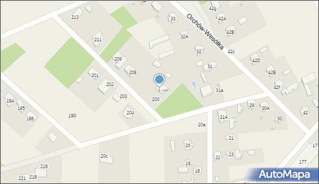 Orchów, Orchów, 206, mapa Orchów