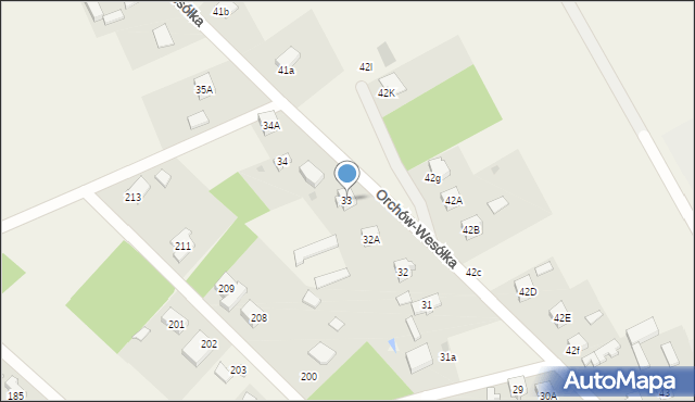 Orchów, Orchów, 33, mapa Orchów