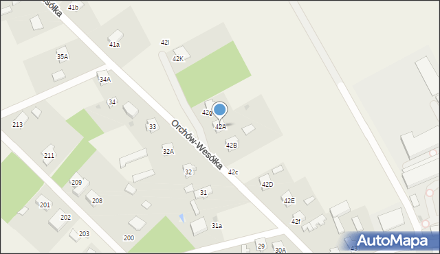 Orchów, Orchów, 42A, mapa Orchów