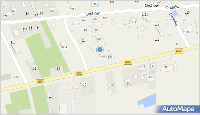 Orchów, Orchów, 93a, mapa Orchów