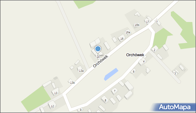 Orchówek, Orchówek, 14, mapa Orchówek