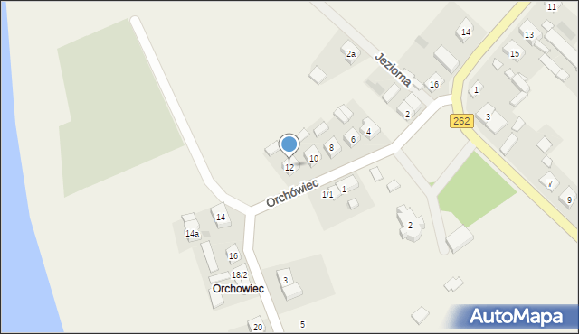 Orchowo, Orchówiec, 12, mapa Orchowo