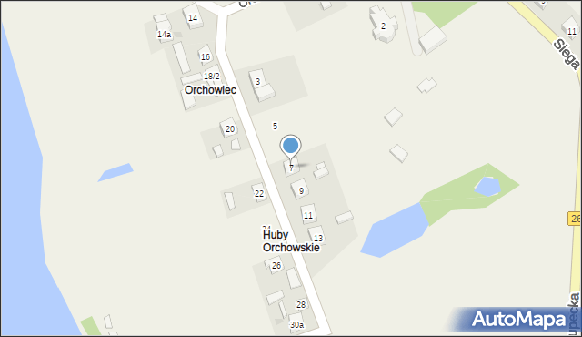 Orchowo, Orchówiec, 7, mapa Orchowo